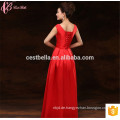 Asiatische Champagner Elegantes ärmelloses rotes Brautjunfer-Abend-Kleid-Mädchen